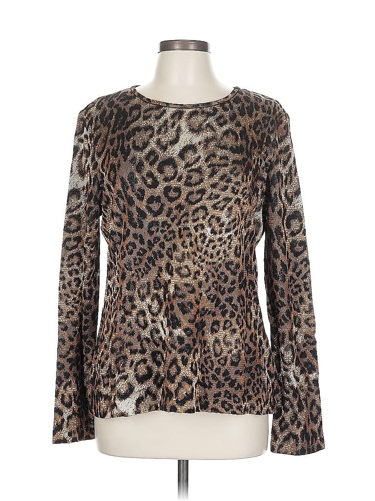 Pre-owned St John Pullover Sweater In Brown