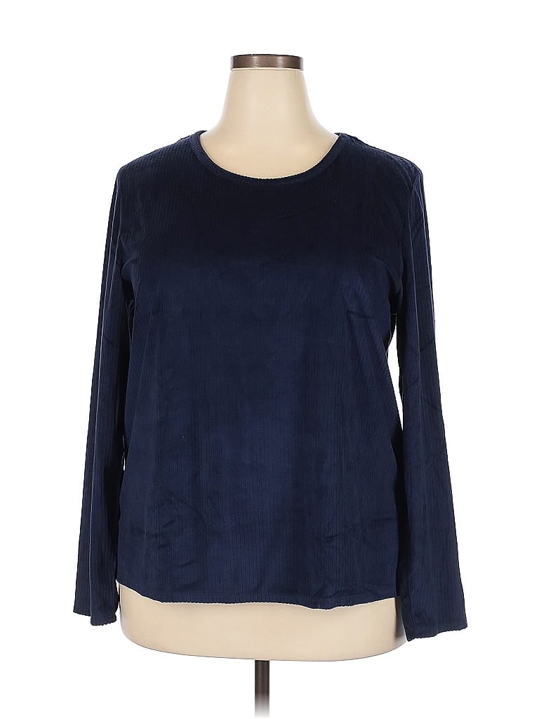 Pre-owned Croft & Barrow Pullover Sweater In Blue