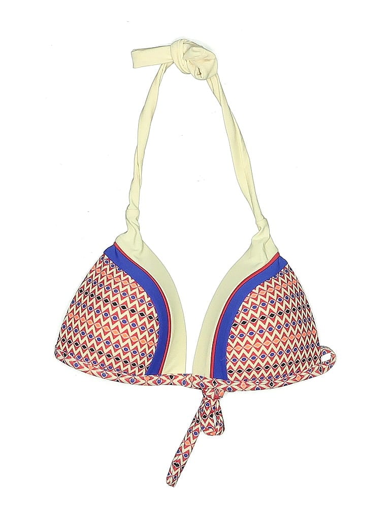 Pre-owned Gb Swimsuit Top Red Print Pattern Swimwear