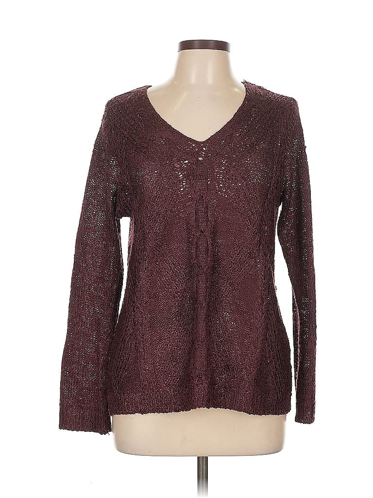 NIC + ZOE Pre-owned Cardigan Sweater In Burgundy