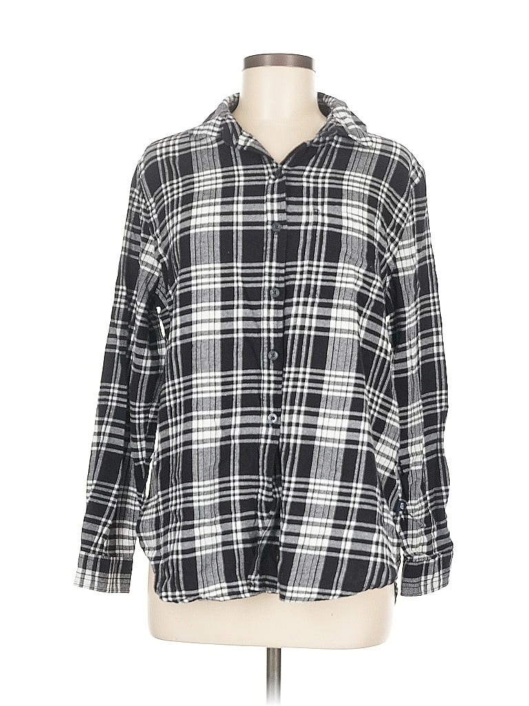 Pre-owned Gap Long Sleeve Button Down Shirt In Black