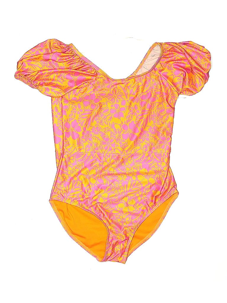 Pre-owned Assorted Brands One Piece Swimsuit In Orange