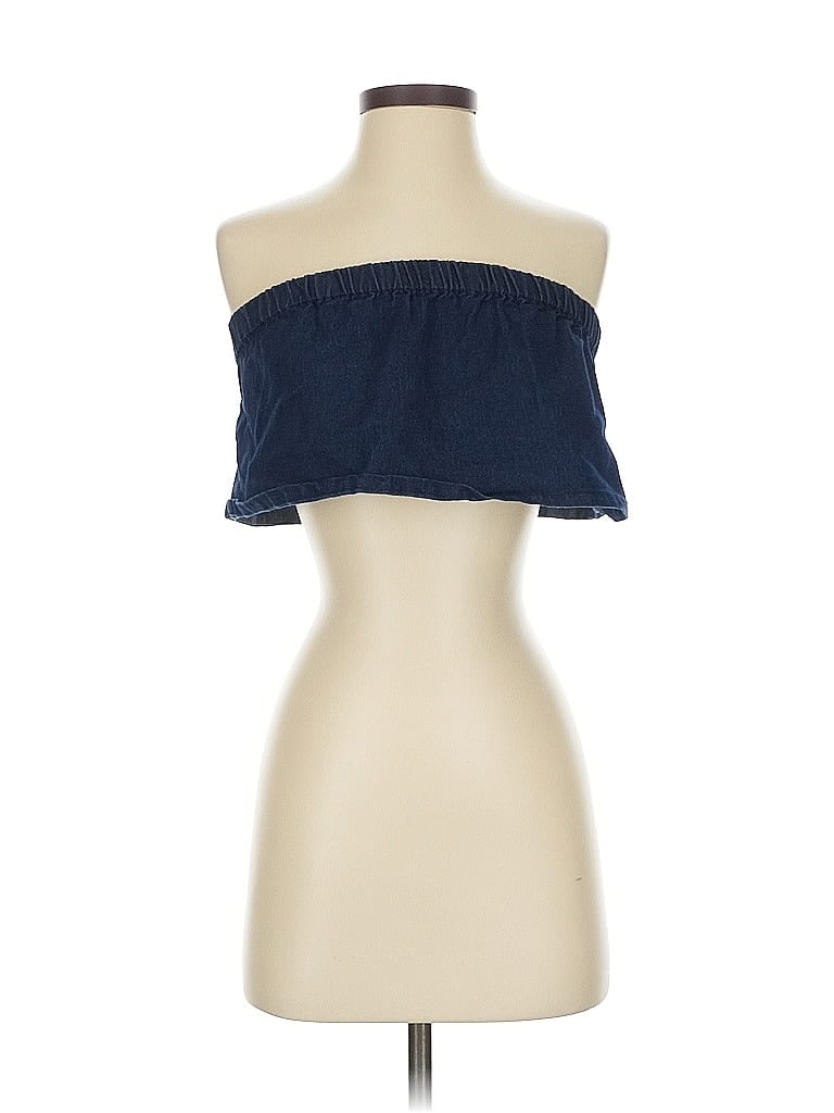 ALI & JAY Pre-owned Tube Top Blue Strapless Neckline Tops