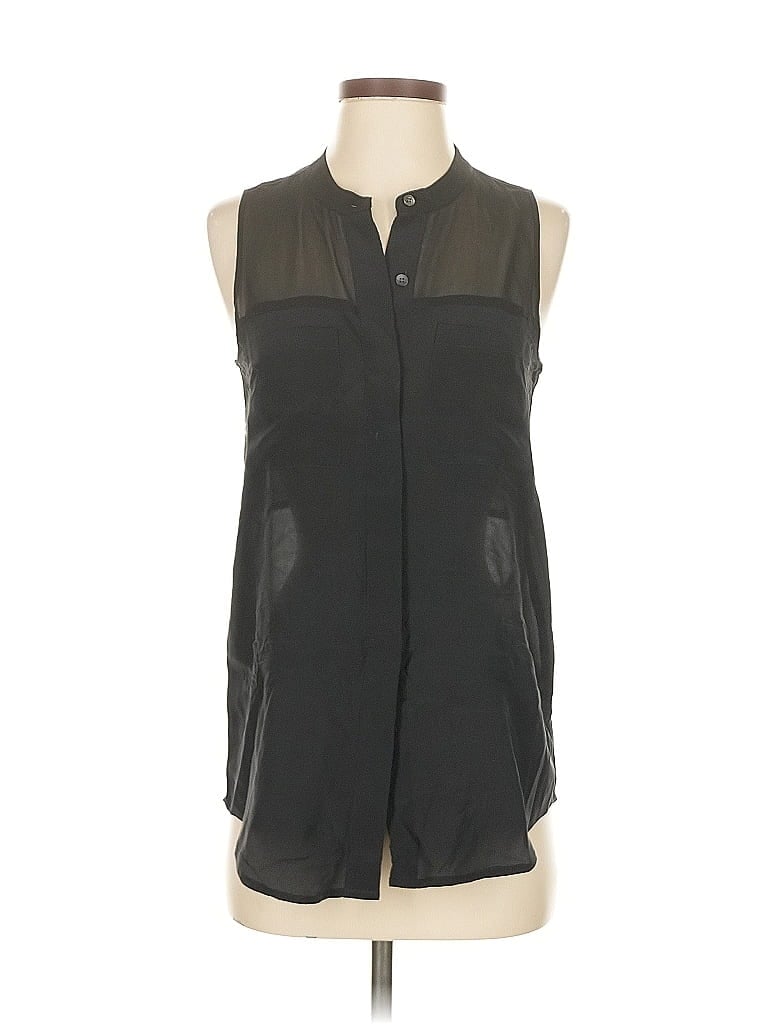 Pre-owned Madewell Sleeveless Button Down Shirt In Black