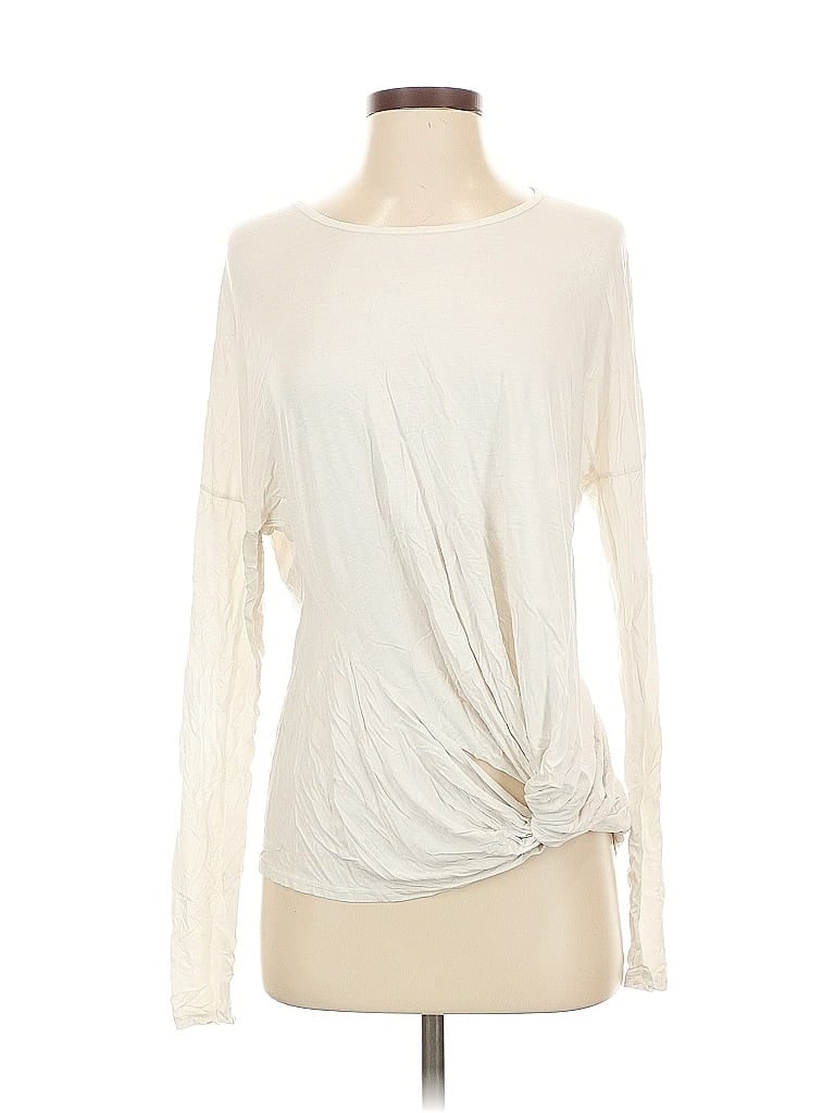 Pre-owned Three Dots Long Sleeve T-shirt In White