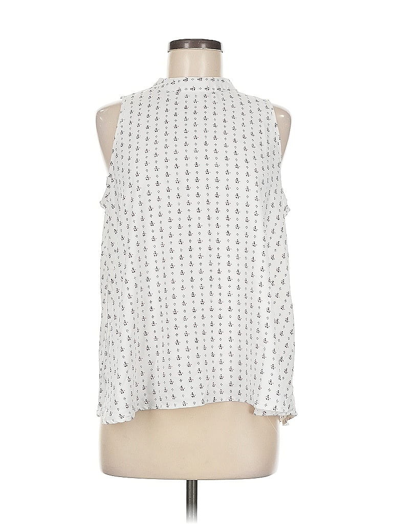 Pre-owned Ann Taylor Loft Outlet Sleeveless Blouse In White