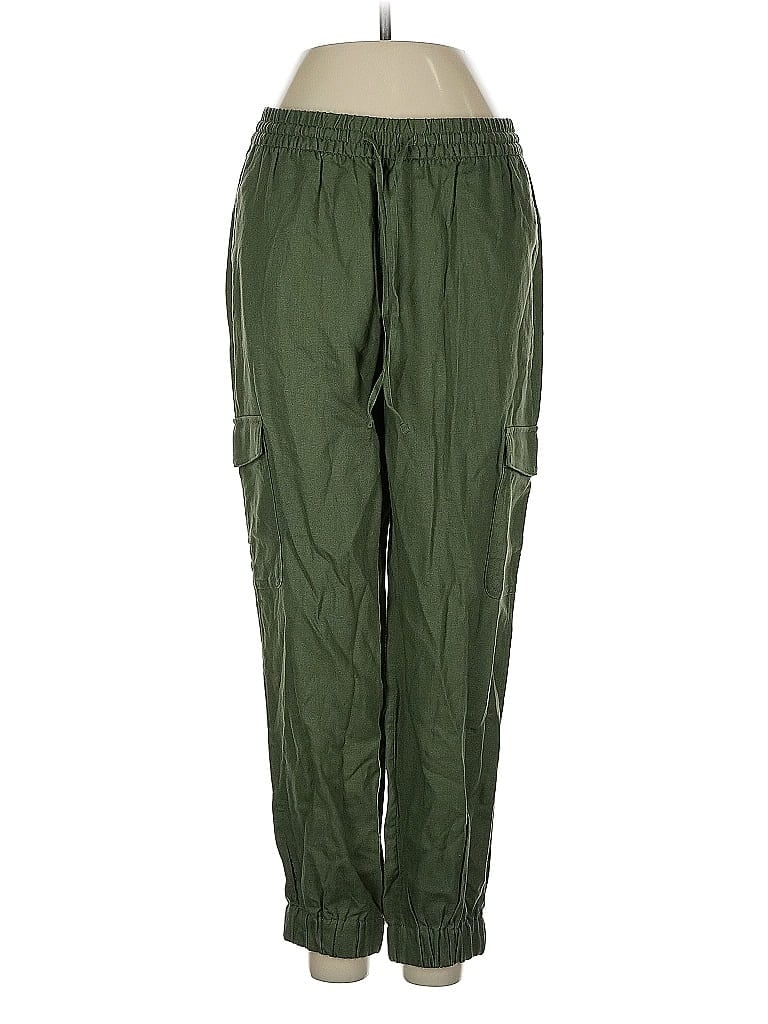 Pre-owned Banana Republic Factory Store Linen Pants In Green