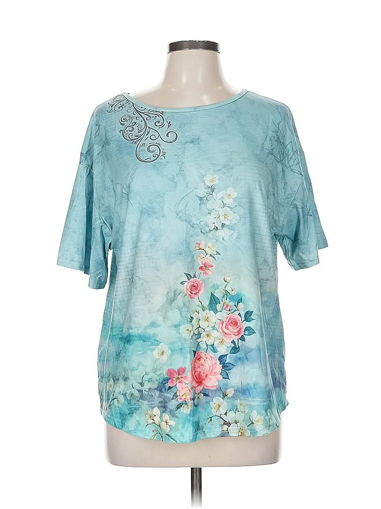 Pre-owned Unbranded Short Sleeve T-shirt In Blue