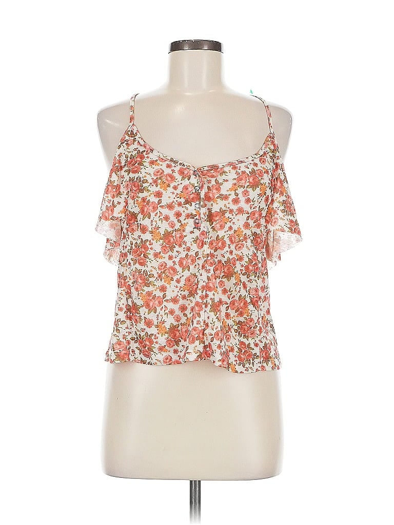 Lucca Sleeveless Top Orange Halter Neckline Tops In Pink
