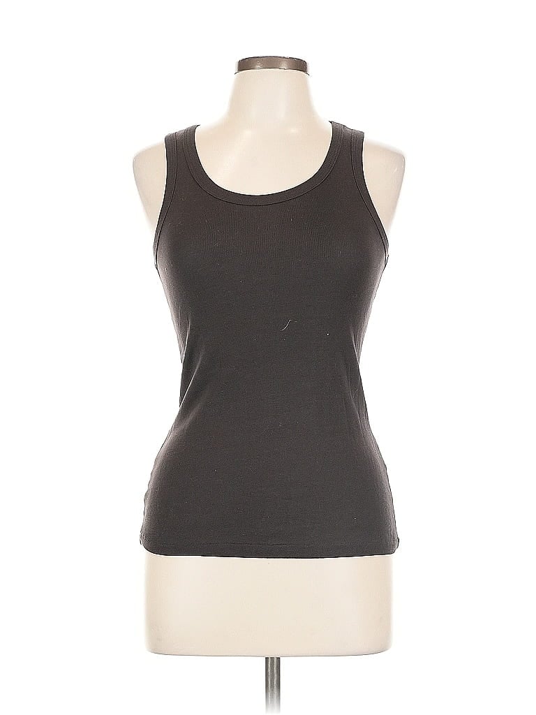 Pre-owned Ralph Lauren Sport Tank Top Black Solid Pattern Scoop Neck Tops