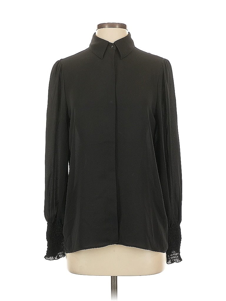 Pre-owned Express Long Sleeve Blouse In Black