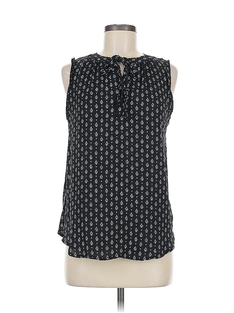 Pre-owned Ann Taylor Loft Sleeveless Blouse In Black