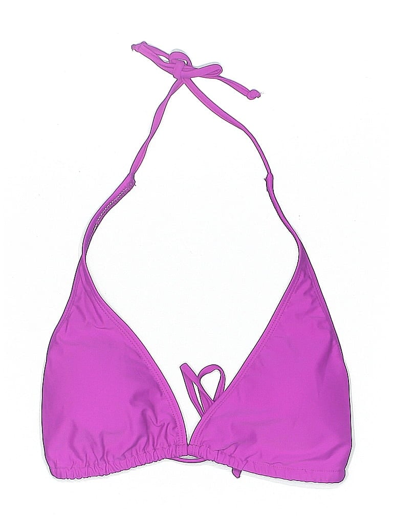 Pre-owned Old Navy Swimsuit Top Purple Solid Pattern Swimwear