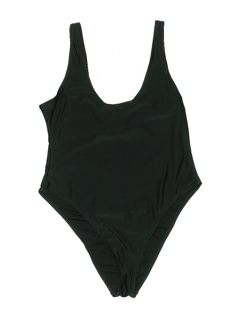 Pre-owned Boohoo One Piece Swimsuit In Black
