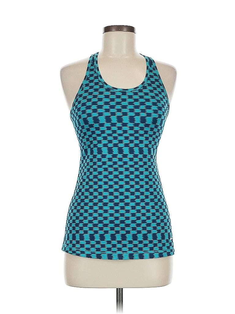 Click to view more detailed imagery on our partner's website Pre-owned Nike Tank Top Teal Halter Neckline Tops In Blue