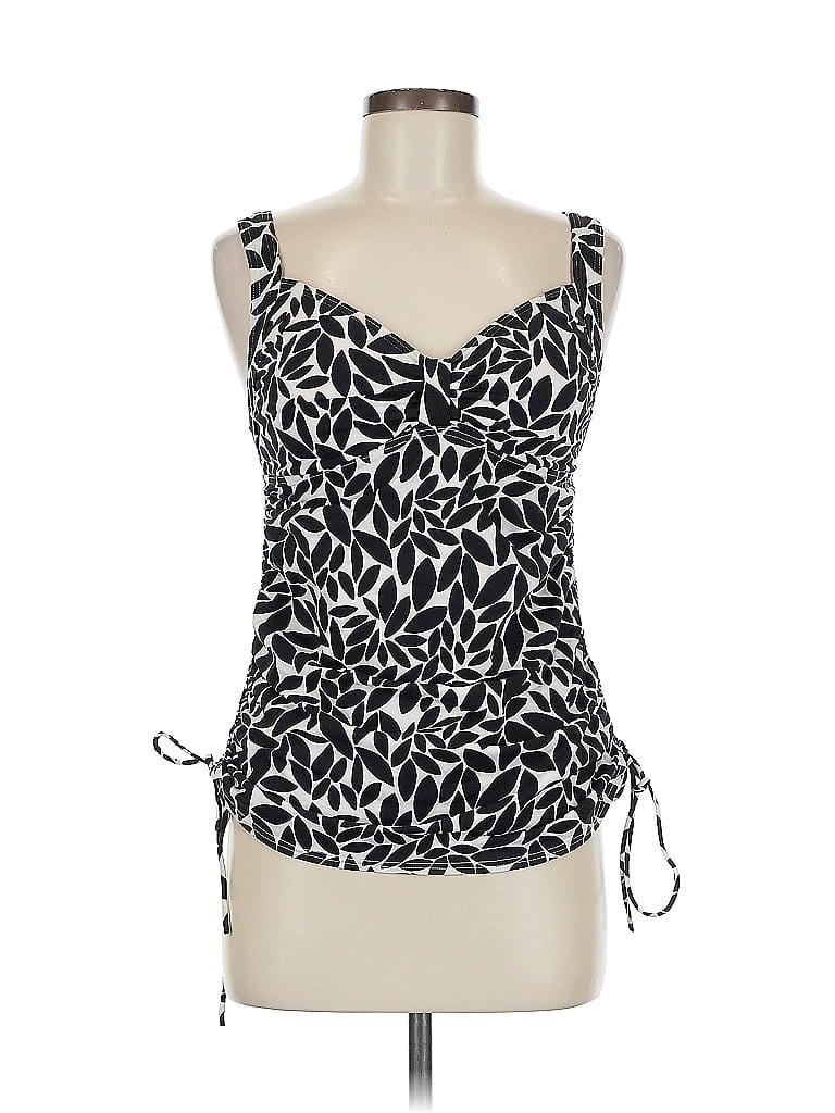 Pre-owned Lands' End Sleeveless Top Black Sweetheart Neckline Tops