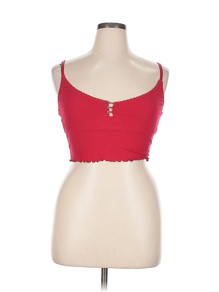 Pre-owned Lucky Brand Tank Top Red Sweetheart Neckline Tops