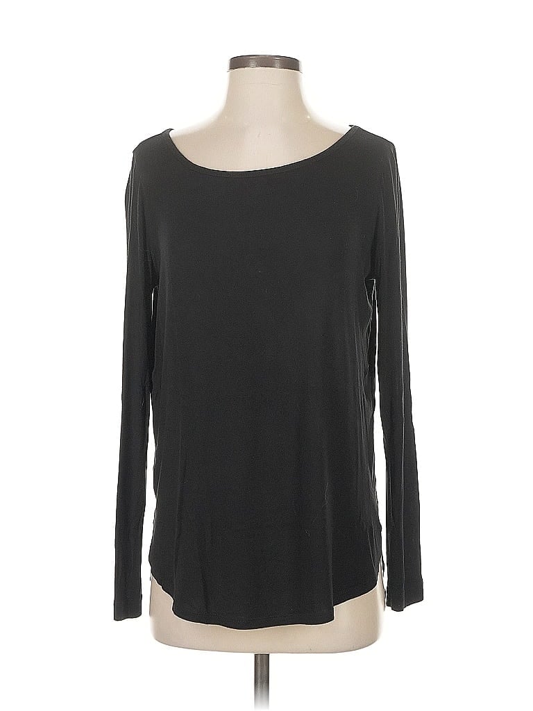 Pre-owned Ann Taylor Loft Long Sleeve T-shirt In Black