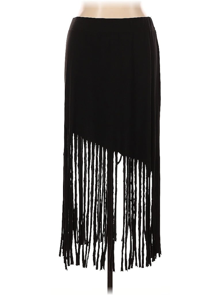 Pre-owned Shein Curve Formal Skirt In Black