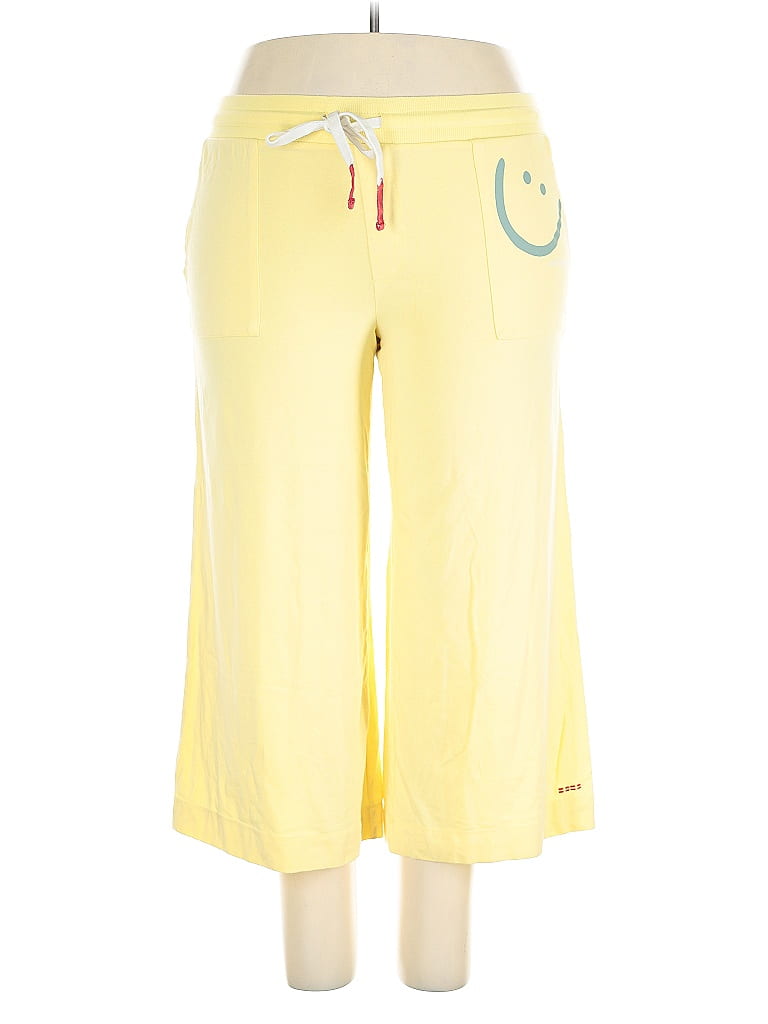 Pre-owned Peace Love World Casual Pants In Yellow