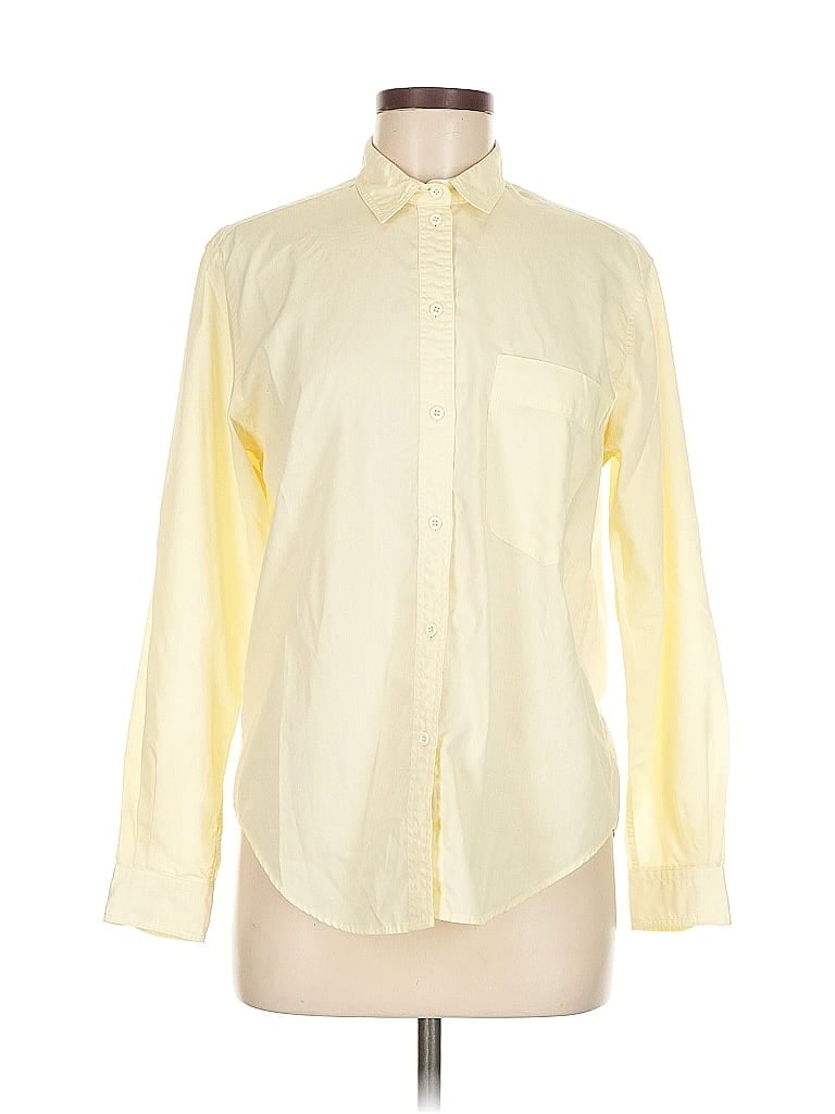 Pre-owned John Henry Long Sleeve Button Down Shirt In Yellow