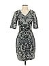 Baraschi 100% Polyester Paisley Gray Black Cocktail Dress Size 2 - photo 1
