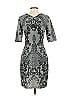 Baraschi 100% Polyester Paisley Gray Black Cocktail Dress Size 2 - photo 2