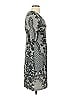 Baraschi 100% Polyester Paisley Gray Black Cocktail Dress Size 2 - photo 4