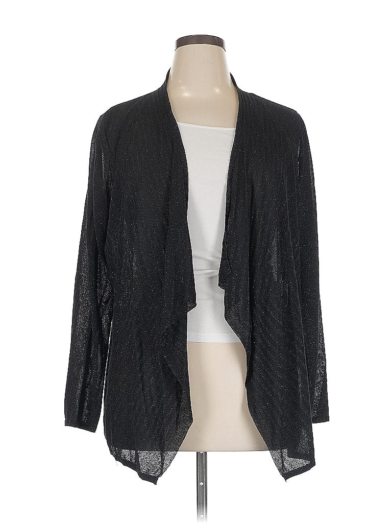 Pre-owned Dana Buchman Cardigan Sweater In Black