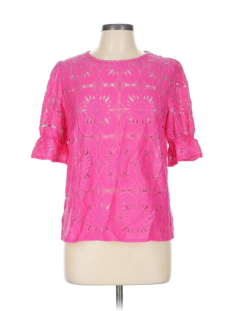 Laveer Short Sleeve Blouse In Pink