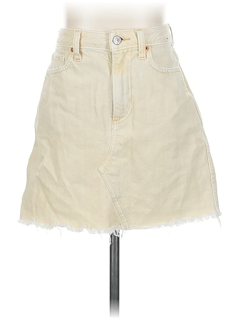 ABERCROMBIE & FITCH Pre-owned Denim Skirt In White