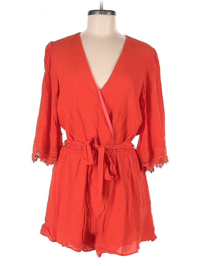 Pre-owned Lovers & Friends Romper In Red