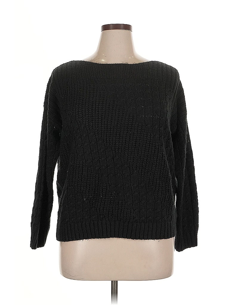 Pre-owned Jones New York Sport Pullover Sweater In Black