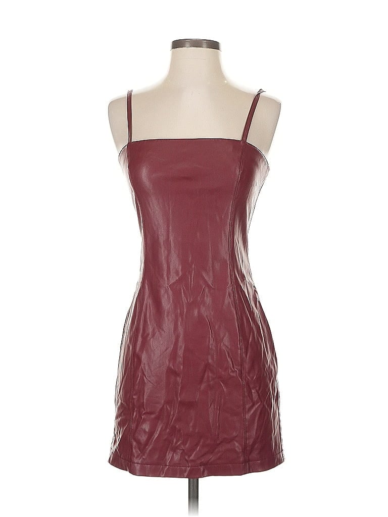 Pre-owned Forever 21 Cocktail Dress In Burgundy