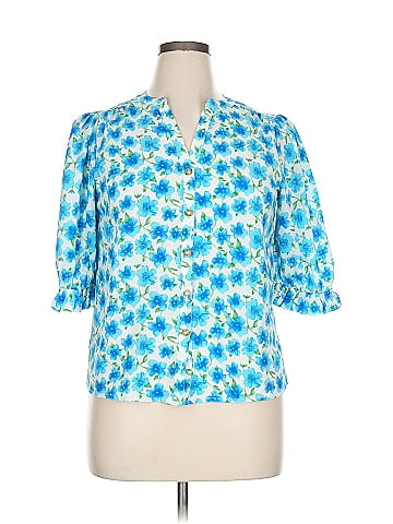 NY Collection Short Sleeve Blouse (view 1)