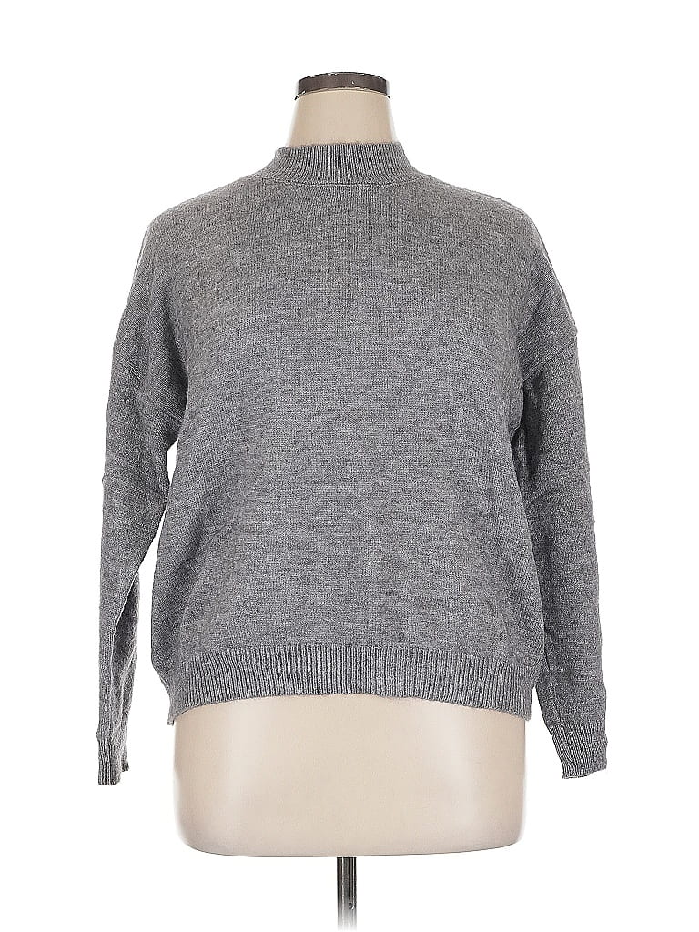 Pre-owned Unbranded Turtleneck Sweater In Gray