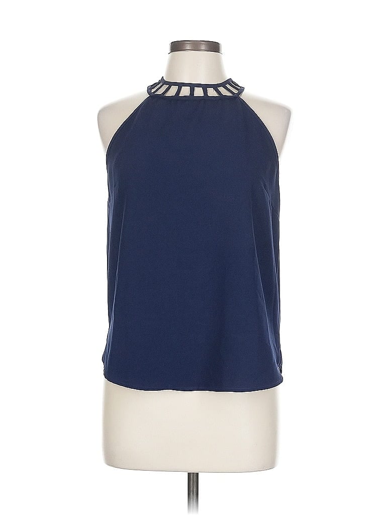Pre-owned Monteau Sleeveless Blouse In Blue