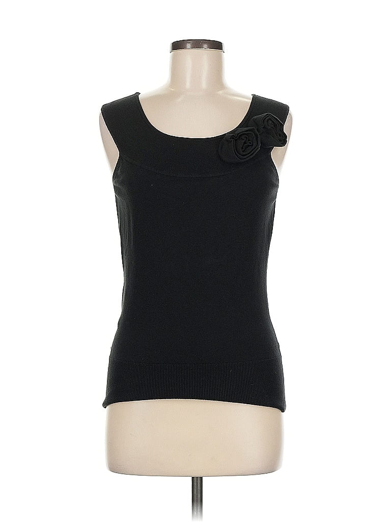 Pre-owned The Limited Sleeveless Top Black Scoop Neck Tops