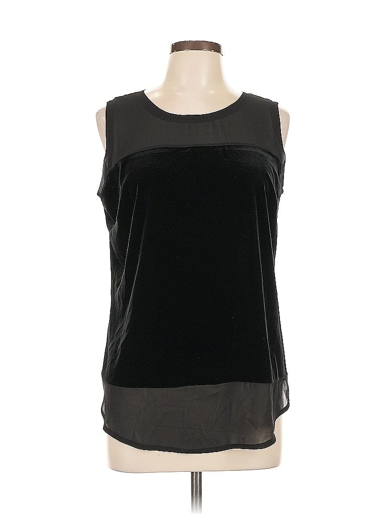 Pre-owned Inc International Concepts Sleeveless Blouse In Black