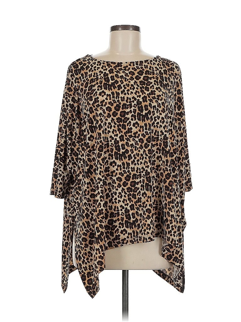 Click to view more detailed imagery on our partner's website Pre-owned Chico's 3/4 Sleeve Blouse In Brown