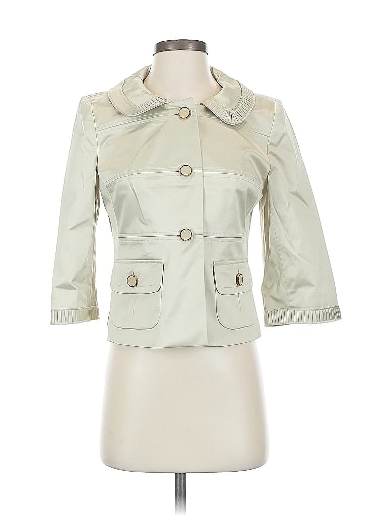 Pre-owned Ann Taylor Loft Trenchcoat In White