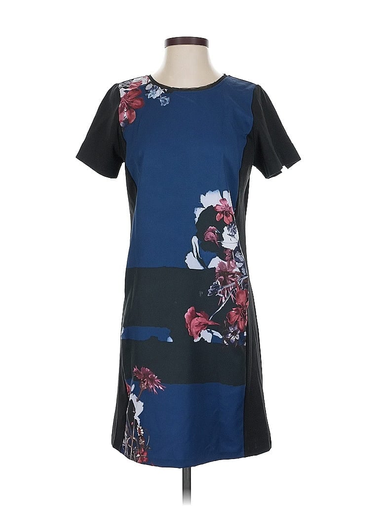 Pre-owned Simply Vera Vera Wang Casual Dress In Blue