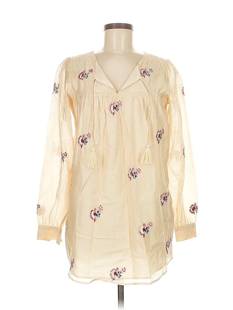 Pre-owned Tularosa Long Sleeve Blouse In Brown