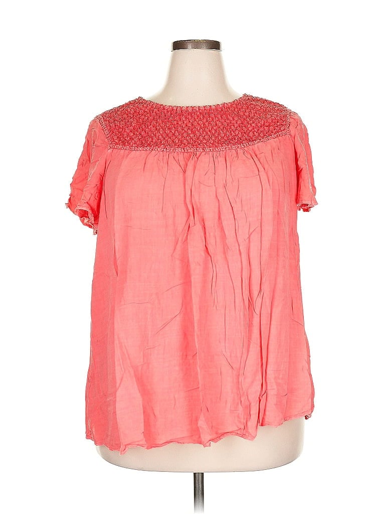 Pre-owned Torrid Short Sleeve Blouse In Pink