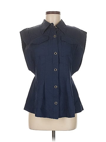 Karen Millen Sleeveless Button-Down Shirt (view 1)