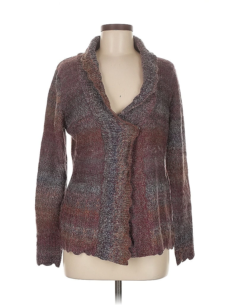 Pre-owned Dressbarn Cardigan Sweater In Purple