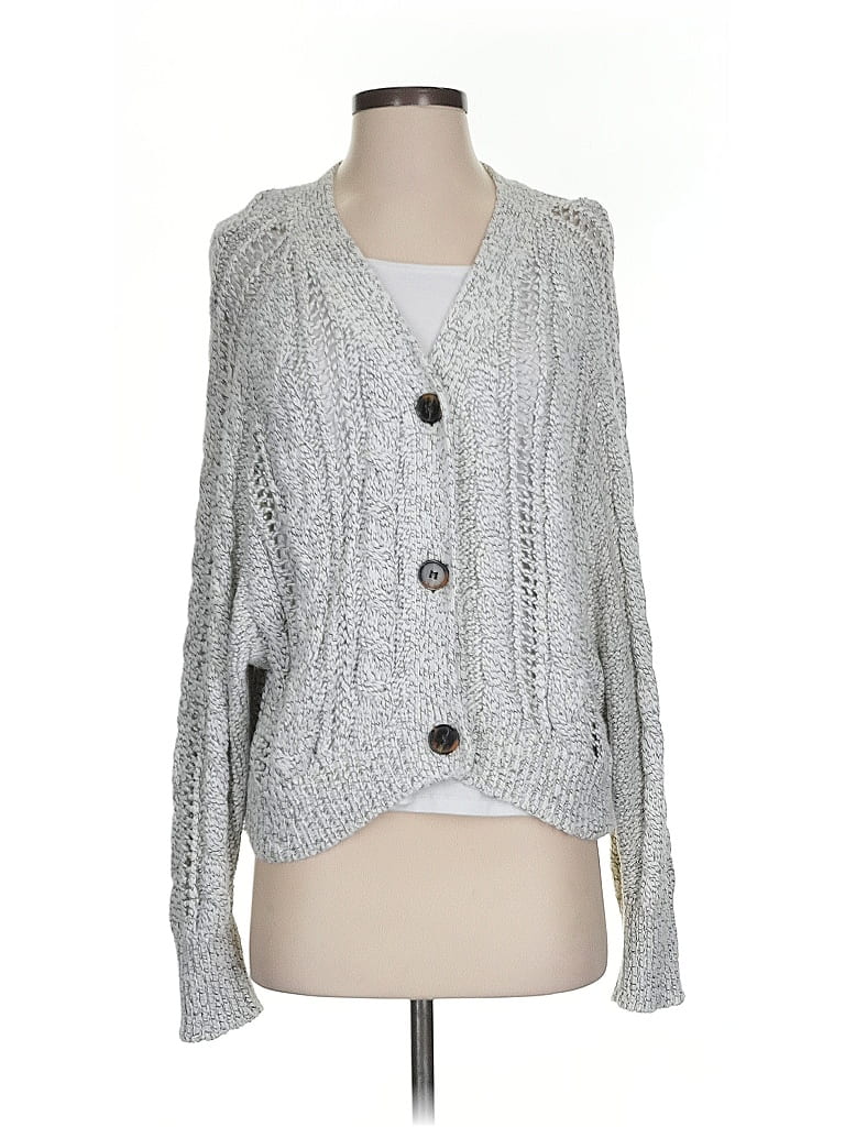 Pre-owned Cupcakes And Cashmere Cardigan Sweater In Silver