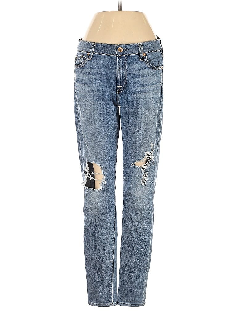 Pre-owned 7 For All Mankind Jeans In Blue