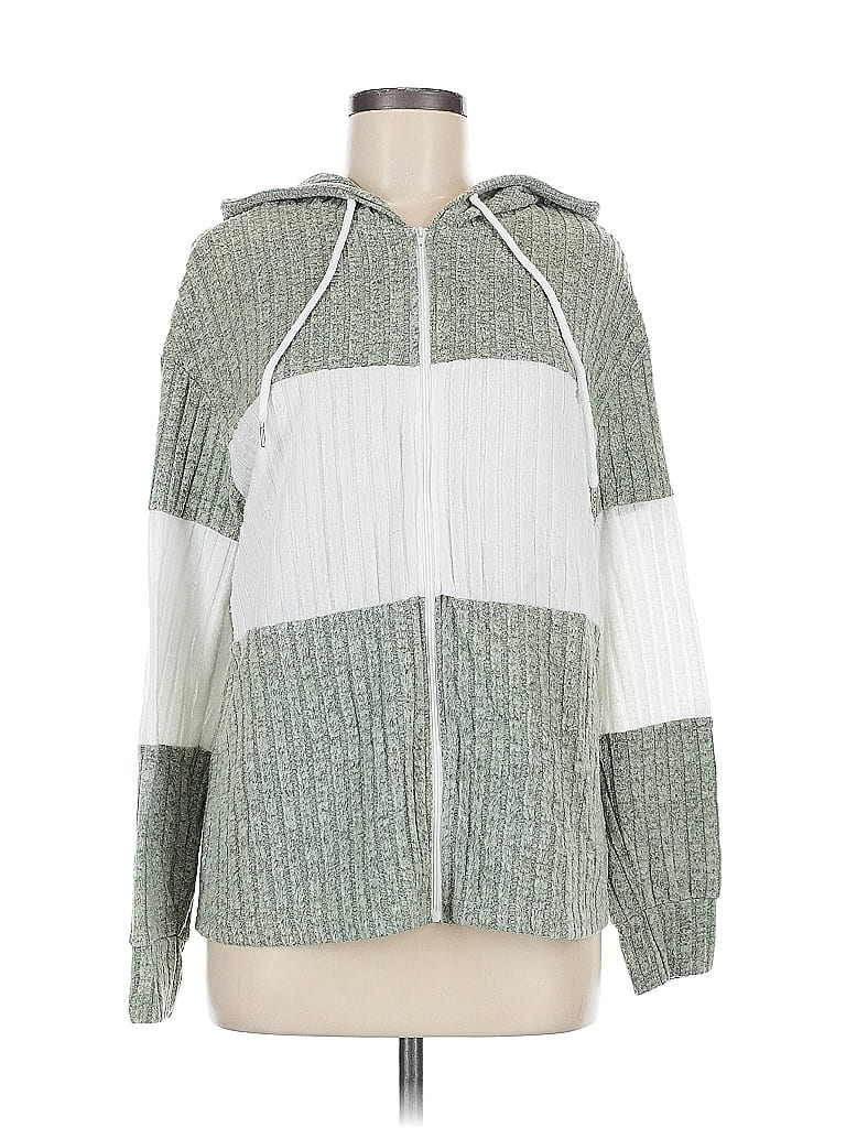 Pre-owned Unbranded Zip Up Hoodie In Green