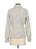 Talbots Checkered-gingham Ivory Long Sleeve Button-Down Shirt Size S - photo 2
